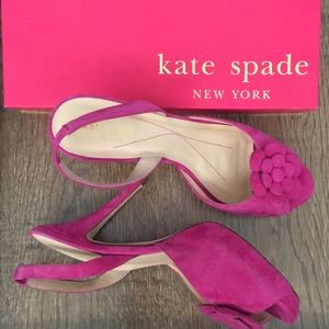 Kate Spade pink/suede GRAND 🌸 Slingback heels.